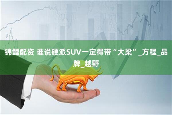 锦鲤配资 谁说硬派SUV一定得带“大梁”_方程_品牌_越野