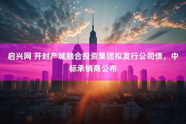 启兴网 开封产城融合投资集团拟发行公司债，中标承销商公布